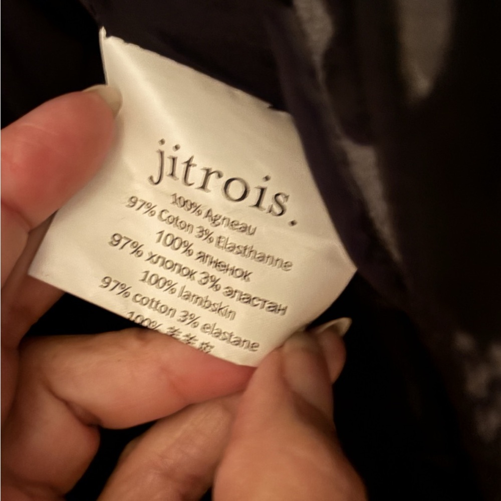 Jitrois Black Leather -Cotton -Netting Blend Jacket. It’s absolutely gorgeous! - Picture 2 of 5